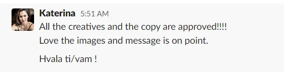 Beflax Linen approving all creatives and copy