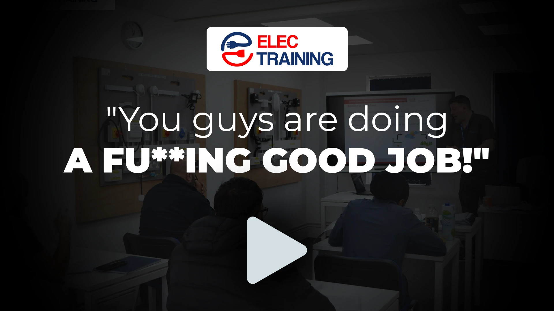 Client testimonial video thumbnail